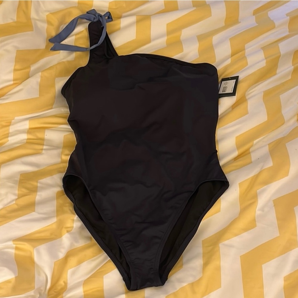 Kate Spade One-Shoulder Navy Blue Swimsuit - Picture 3 of 8